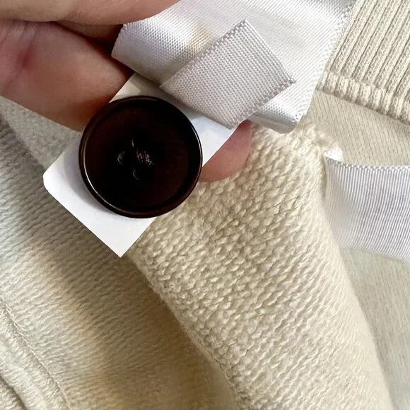 NWT Madewell Off White Darted Cardigan Sweatshirt - Size: XXS
